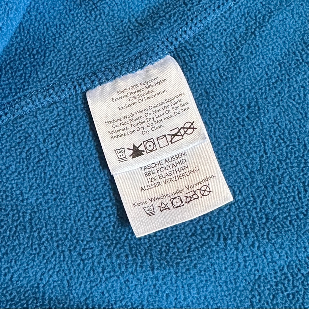Eddie Bauer First Ascent full zip fleece jacket - teal sz Med - Picture 12 of 12